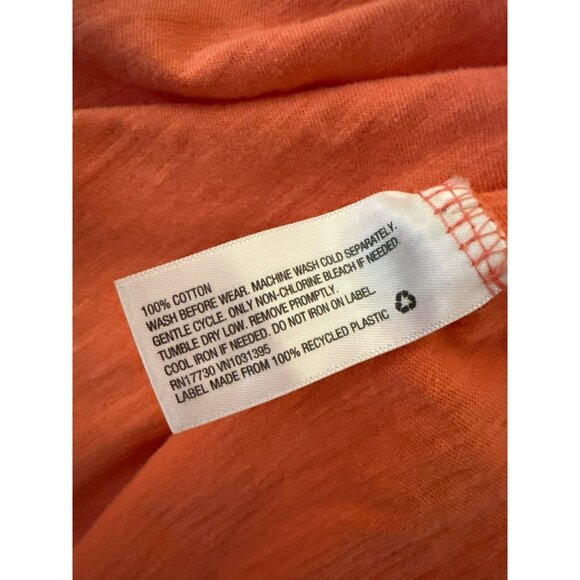 Universal Thread Womens Orange V-Neck T-Shirt XL Cotton Basic Solid Print - Picture 2 of 4